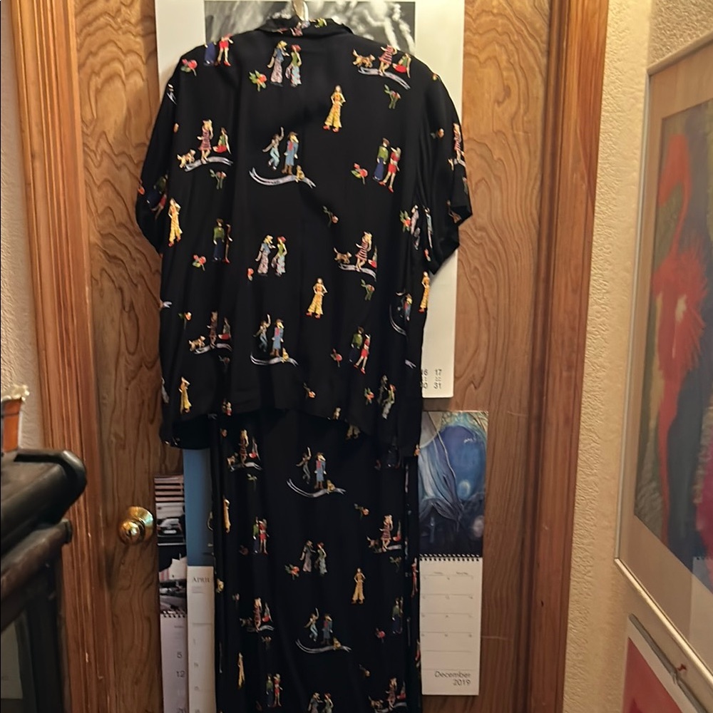 David Dart Black Sleeveless Maxi Dress with Short Sleeved Jacket